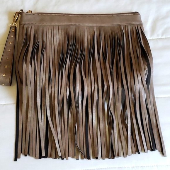 Aldo Fringe Clutch/Wristlet - Picture 1 of 8